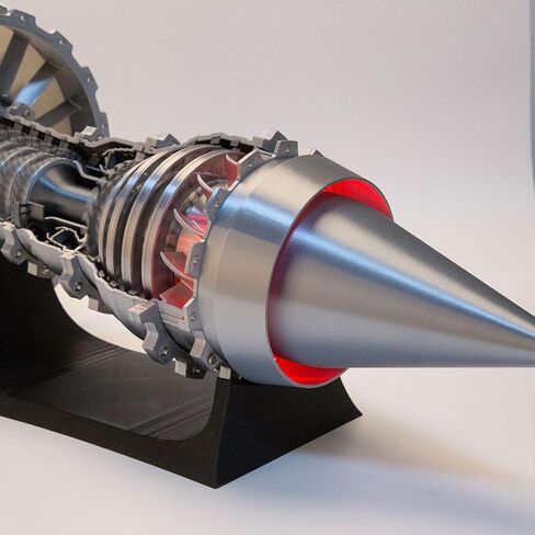 Tr900 Turbofan Engine Model, SKYMECHMAN TRENT900 1/15 Scale 3D Printed Functional Engine Model (Electric Light Version), As Shown,silver in Saudi Arabia