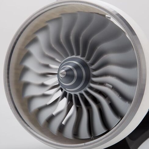 Tr900 Turbofan Engine Model, SKYMECHMAN TRENT900 1/15 Scale 3D Printed Functional Engine Model (Electric Light Version), As Shown,silver in Saudi Arabia