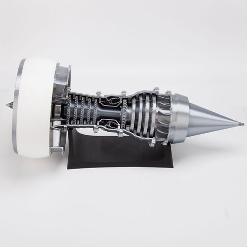 Tr900 Turbofan Engine Model, SKYMECHMAN TRENT900 1/15 Scale 3D Printed Functional Engine Model (Electric Light Version), As Shown,silver in Saudi Arabia