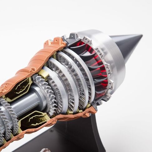 TR900 Turbofan Engine Model, DIY Functional Turbofan Aero Aircraft Engine 3D Printed Assembly Model (Dynamic KIT Version/50PCS+) in Saudi Arabia