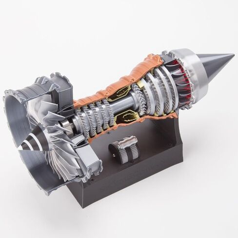 TR900 Turbofan Engine Model, DIY Functional Turbofan Aero Aircraft Engine 3D Printed Assembly Model (Dynamic KIT Version/50PCS+) in Saudi Arabia