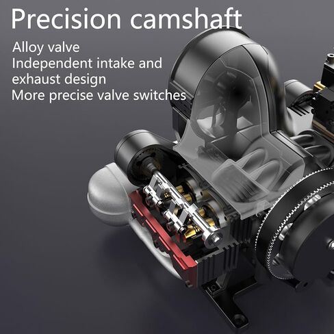 FS-B400 Metal Engine Model That Works, 14cc Flat-Four Horizontal Opposed Four-Cylinder Four-Stroke H4 Engine Model, DIY Assembly Engine Toys for Teens Adults (Finished Version) in Saudi Arabia