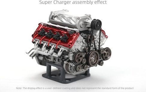 FunXylophy 1:10 MAD RC CNC Dynamic Visual Supercharger Model with Metal Moving Parts DIY Assembly Toy (KIT Version) in Saudi Arabia