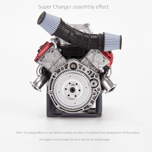 FunXylophy 1:10 MAD RC CNC Dynamic Visual Supercharger Model with Metal Moving Parts DIY Assembly Toy (KIT Version) in Saudi Arabia