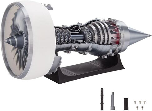 TR900 Turbofan Engine Model Kit, 50PCS Electric Motor Simulation 3D Printed Turbofan Aero Aircraft Engine DIY Functional Aero Jet Turbine Working Engine -Dynamic KIT Version in Saudi Arabia