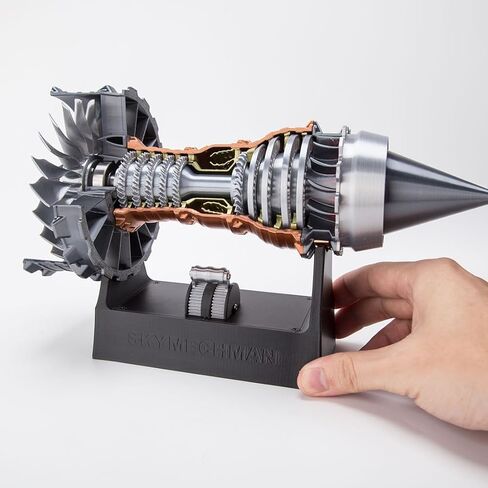 TR900 Turbofan Engine Model Kit, 50PCS Electric Motor Simulation 3D Printed Turbofan Aero Aircraft Engine DIY Functional Aero Jet Turbine Working Engine -Dynamic KIT Version in Saudi Arabia