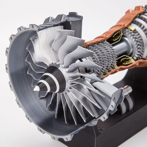 TR900 Turbofan Engine Model Kit, 50PCS Electric Motor Simulation 3D Printed Turbofan Aero Aircraft Engine DIY Functional Aero Jet Turbine Working Engine -Dynamic KIT Version in Saudi Arabia