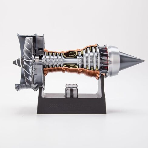 TR900 Turbofan Engine Model Kit, 50PCS Electric Motor Simulation 3D Printed Turbofan Aero Aircraft Engine DIY Functional Aero Jet Turbine Working Engine -Dynamic KIT Version in Saudi Arabia