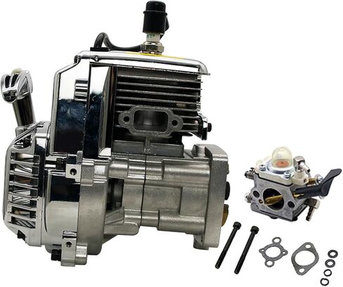 FLMLF Chrome 35CC 2 Stroke 4 Bolt Engine for 1/5 Hpi Rofun Km Rovan Baja Losi 5ive-T DBXL MCD FG GoPed Redcat Rc Car Parts in Kuwait