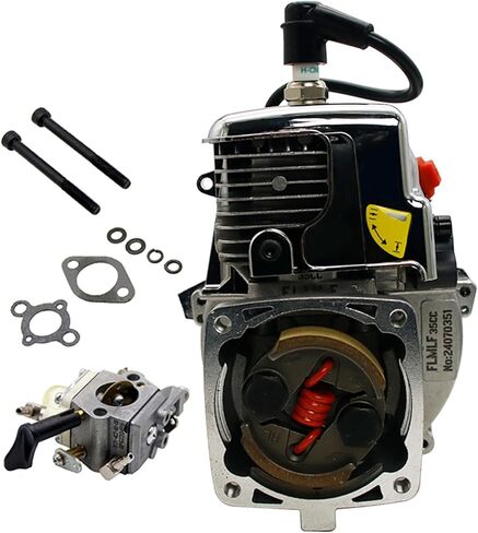 FLMLF Chrome 35CC 2 Stroke 4 Bolt Engine for 1/5 Hpi Rofun Km Rovan Baja Losi 5ive-T DBXL MCD FG GoPed Redcat Rc Car Parts in Kuwait