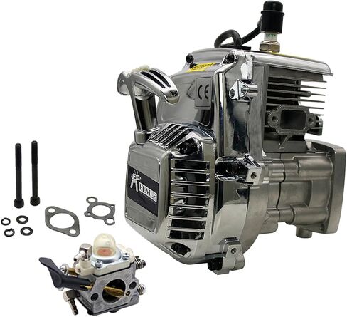 FLMLF Chrome 35CC 2 Stroke 4 Bolt Engine for 1/5 Hpi Rofun Km Rovan Baja Losi 5ive-T DBXL MCD FG GoPed Redcat Rc Car Parts in Kuwait