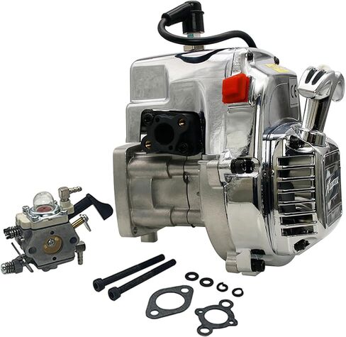 FLMLF Chrome 35CC 2 Stroke 4 Bolt Engine for 1/5 Hpi Rofun Km Rovan Baja Losi 5ive-T DBXL MCD FG GoPed Redcat Rc Car Parts in Kuwait
