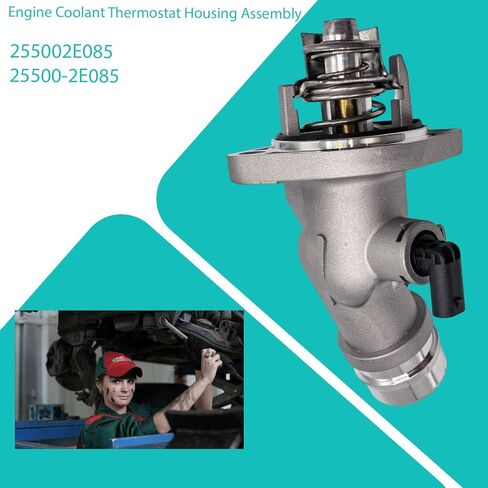 255002E085 Engine Coolant Thermostat Housing Assembly for Hyundai Elantra 2017-2020 for Hyundai Kona 2018-2021 for Hyundai Veloster 2019-2021 Car Engine Cooling 25500-2E085 1pcs in Saudi Arabia