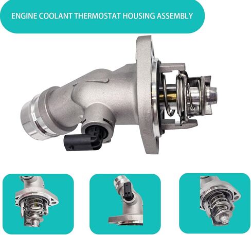 255002E085 Engine Coolant Thermostat Housing Assembly for Hyundai Elantra 2017-2020 for Hyundai Kona 2018-2021 for Hyundai Veloster 2019-2021 Car Engine Cooling 25500-2E085 1pcs in Saudi Arabia