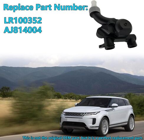 Front Coolant Water Control Valve LR100352,Compatible With 2016-2019 Land Rover L405/L49 5.0L S/C V8 Replace LR100352 AJ814004,Thermostat Housing Control Water Valve in Kuwait