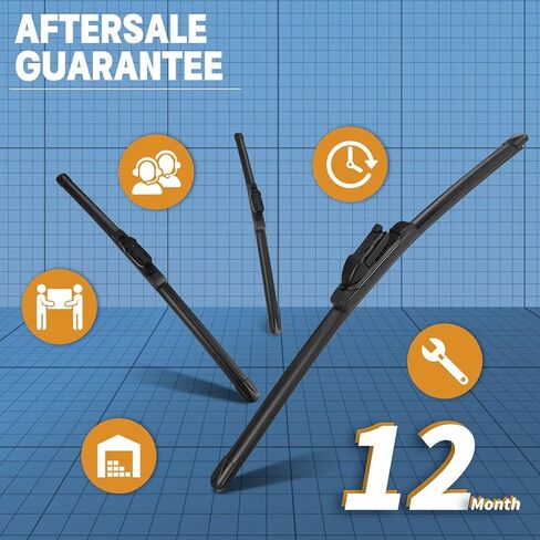 MIKKUPPA 24"+17" Windshield Wiper Blades - Replacement for 2010-2017 GMC Terrain, 2010-2017 Chevy Equinox, 2008-2012 Ford Kuga - Front Window Wipers, Top Lock 19mm (Pack of 2) in Kuwait