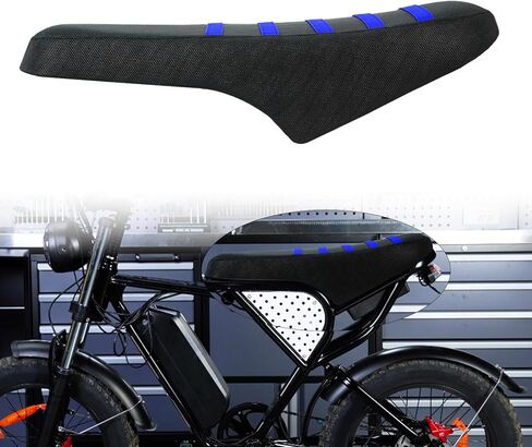 غطاء مقعد بمقبض مضلع من CHANGCHENG لدراجة Ridstar Q20 E-Bike، نمط الدراجة الترابية غير قابل للانزلاق ومقاوم للماء من الجلد PVC، ملحقات Ebike مناسبة لـ Q20 Pro/Plus - أسود in Kuwait