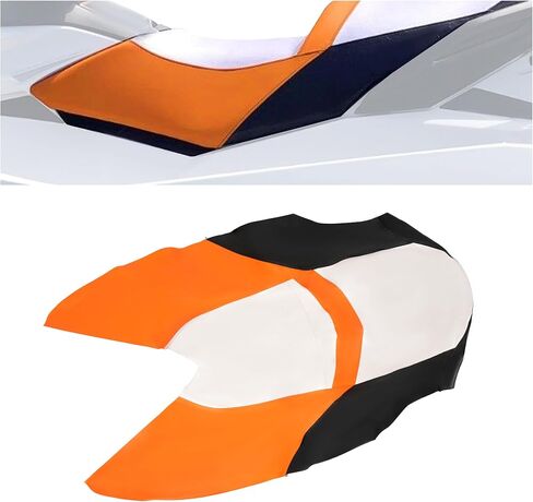غطاء مقعد HECASA متوافق مع 2011-2016 Sea-Doo GTS130، الإيجار، Wake 155/2017 Sea-Doo GTI GTS (أسود + أبيض + برتقالي) in Kuwait
