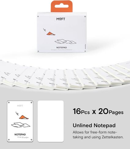 مفكرة MOFT للتدفق المفاجئ، غير مبطنة لالتقاط الشكل الحر، بحجم البطاقة بزوايا مستديرة، ناعمة للكتابة عليها، 16 حزمة in Kuwait