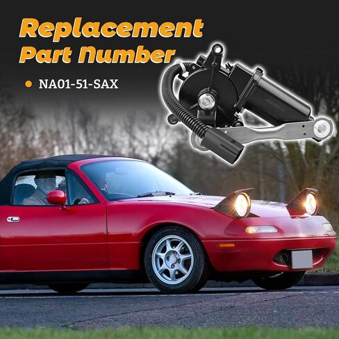Passenger Right Headlight Motor, Replace for NA01-51-SAX, Compatible with Mazda Miata 1990 1991 1992 1993 1994 1995 1996 1997 in Saudi Arabia