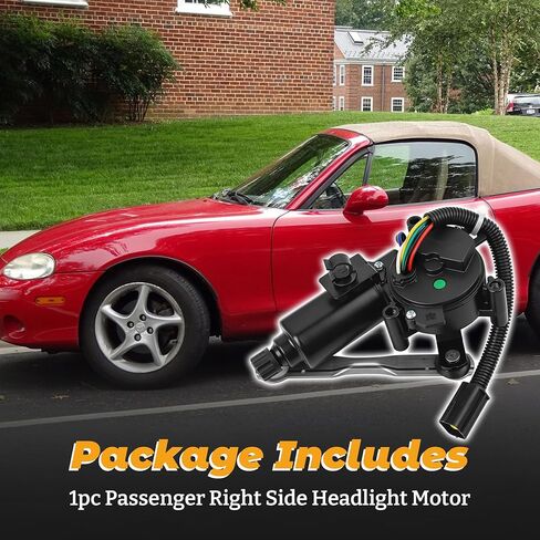 Passenger Right Headlight Motor, Replace for NA01-51-SAX, Compatible with Mazda Miata 1990 1991 1992 1993 1994 1995 1996 1997 in Saudi Arabia
