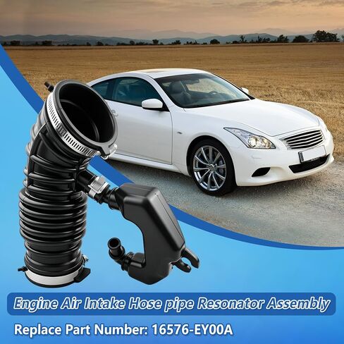 محرك خرطوم آخذ للهواء مرنان الجمعية صالح لنيسان 370Z & إنفينيتي EX37 G37 Q40 QX50 Q60 2.5L 3.7L ، استبدال الأنابيب 16576-EY00A in Kuwait