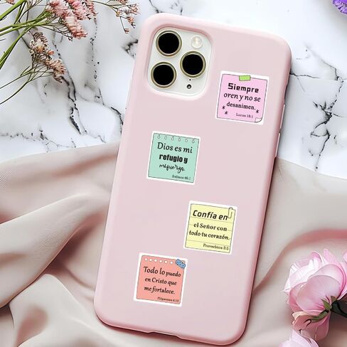 500 Pcs Spanish Bible Verse Stickers Roll, Inspirational Christian Note Style Stickers for Journals, Scrapbooking, Planners, Envelopes and Gift Packaging in Saudi Arabia