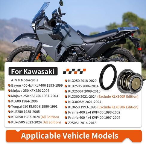 ترموستات ث/طوقا ل القطب الشمالي القط 500 550 650 700 1998-2021 لكاواساكي KLR250 KLX250 KLX300 KLR650 1984-2024 لسوزوكي QuadMaster فينسون 500 LT-A500F LT-F500F 1998-2007 in Kuwait