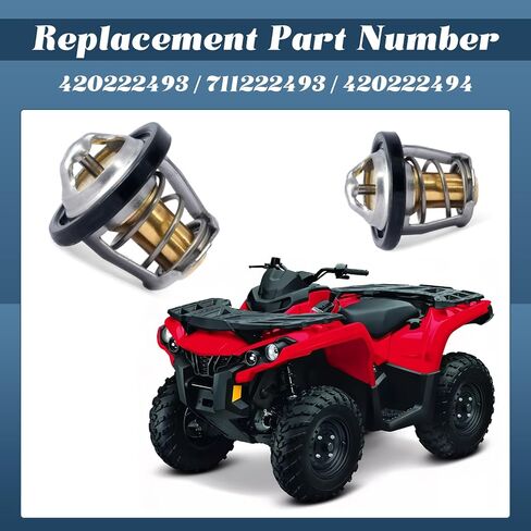 420222493 Thermostat W/O-Ring Replacement for Bombardier Can-Am Outlander 400 500 650 800 800R Base and MAX models for Renegade 500 800 800R Thermostats Parts Replaces 711222493 420222494 in Kuwait
