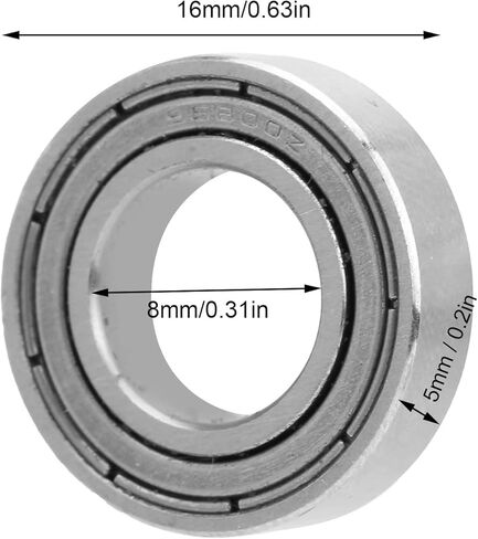 Acouto 10Pcs Stainless Steel S688Z Spindle Bearings Deep ThinWalled for Motor Pump with High Durability and Low Noise in Kuwait