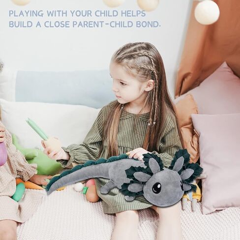 EASELR Weighted Axolotl Stuffed Animals for Adults & Kids, Cute Weighted Axolotl Plush Pillow Gift for Valentine Holidays Birthday (14" 1Lbs) in Saudi Arabia