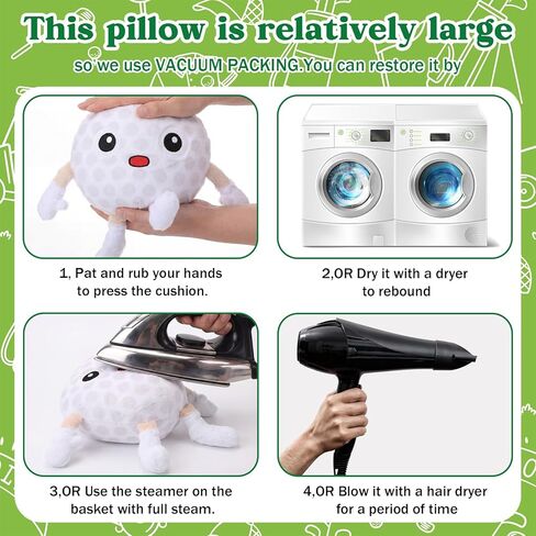 Soulchen Golf Pillow Plush Stuffed Animal Funny Plushies Toy Gift for Kids, 11 Inch Cute Soft Golf Throw Pillows with Arms Legs for Sports Fans Boys Girls Bed Room Decor Birthday Favors in Kuwait