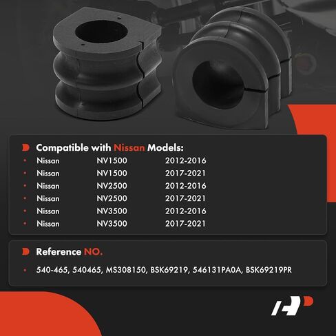 A-Premium 2 x طقم جلبة قضيب أمامي، متوافق مع Nissan NV1500 2012-2021، NV2500 2012-2021، NV3500 2012-2021 in Kuwait