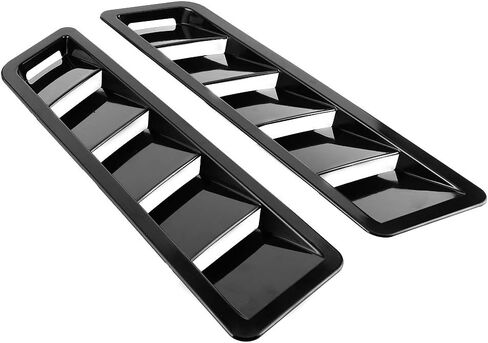 Cosiki 1 Pair Hood Louver Car Hood Vent, Universal Air Intake Panel Trim, Cooling Vent Cover with Double Sided Tape, for Car Engine Performance in Kuwait