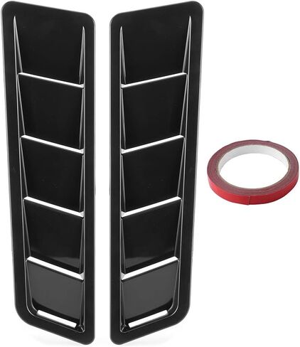 Cosiki 1 Pair Hood Louver Car Hood Vent, Universal Air Intake Panel Trim, Cooling Vent Cover with Double Sided Tape, for Car Engine Performance in Kuwait