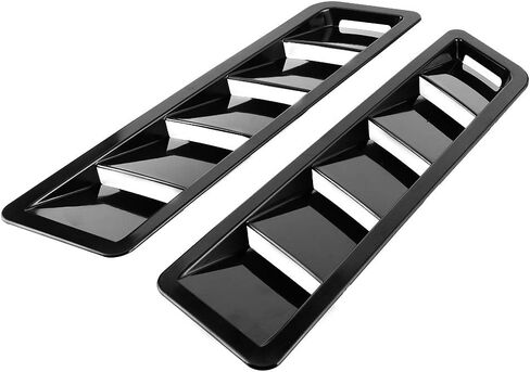 Cosiki 1 Pair Hood Louver Car Hood Vent, Universal Air Intake Panel Trim, Cooling Vent Cover with Double Sided Tape, for Car Engine Performance in Kuwait