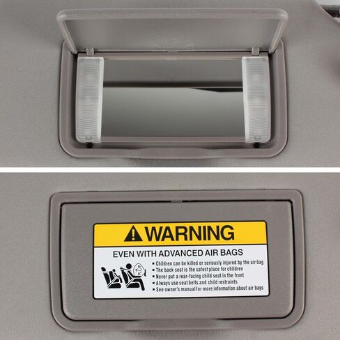 Left Driver & Right Passenger Side Sun Visor with Light Compatible for Honda Accord 2008-2017 (Gray NH686L, Replaces #83280-TA5-A51ZA, 83230-TA0-A91ZA) in Kuwait