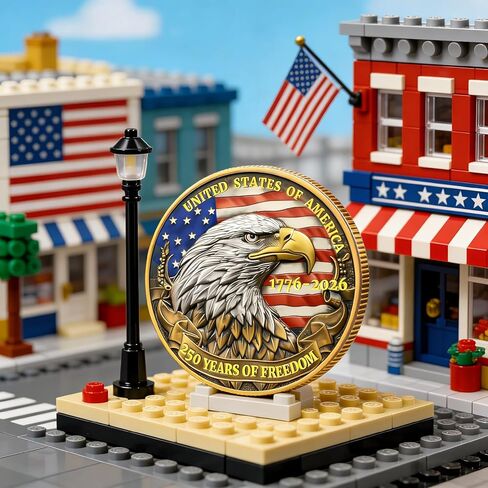 USA 250th Anniversary Coin 1776-2026 3D America 250 Merchandise for Patriotic Celebration 4th of July Independence Day Gifts for Veterans & History Lover in Kuwait