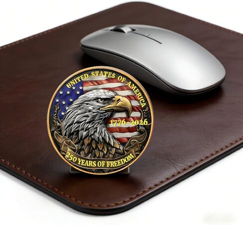 USA 250th Anniversary Coin 1776-2026 3D America 250 Merchandise for Patriotic Celebration 4th of July Independence Day Gifts for Veterans & History Lover in Kuwait