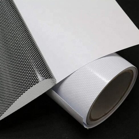 42inch x100ft One Way Vision Window Graphics Perforated Vinyl Film Perforated Black Privacy Window Film Eco-Solvent UV, 42inchx100' in Saudi Arabia