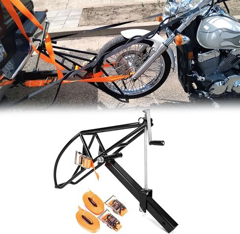 KUAFU Motorcycle Hitch Carrier Dirt Bike Hitch Mount 2 Inch Towing Reciver Class 2 Class 3 Motorcycle Hauler Tow Dolly Holder in Kuwait