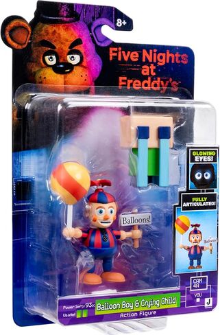 Jazwares Five Nights at Freddy’s Balloon Boy - 2.5-Inch Articulated Figure and Glow-in-The-Dark Eyes Plus 2-Inch Crying Child Figure in Kuwait