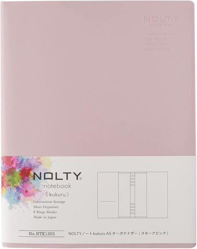 NOLTY kukuru A5 Organizer Binder, 8-Hole Ring System, Smoke Pink, NTK1303 in Saudi Arabia
