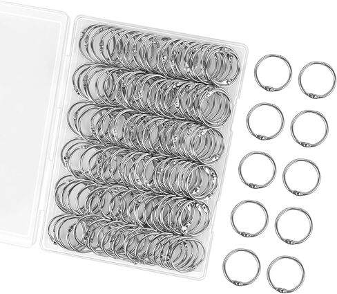 130 Pack Binder Rings, 1-Inch Nickel Plated Metal Book Rings for Key, Index Cards, and School, Silver in Saudi Arabia