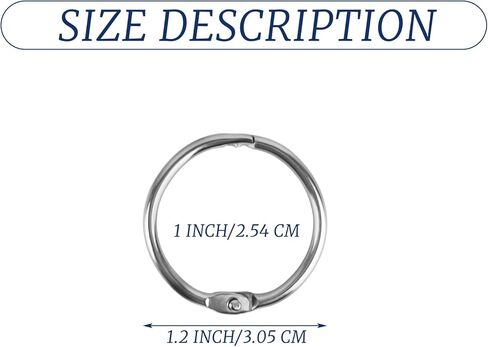130 Pack Binder Rings, 1-Inch Nickel Plated Metal Book Rings for Key, Index Cards, and School, Silver in Saudi Arabia