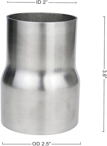 ID 3 Inch to OD 4 Inch (3" ID to 4"OD) Exhaust Adapter, T-201 Stainless Steel Universal Coupler Extension Pipe for Muffler Connection,4.2 Inch Length in Saudi Arabia