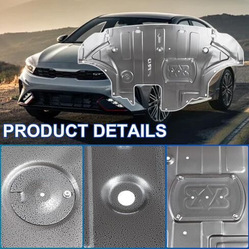 اللوحات الطينية لحماية المحرك الأمامي مع أجهزة لولبية متوافقة مع 2019-2023 Kia Forte Engine Splash Shield أسفل لوحة غطاء درع السيارة 29110M7000 KI1228167 in Kuwait