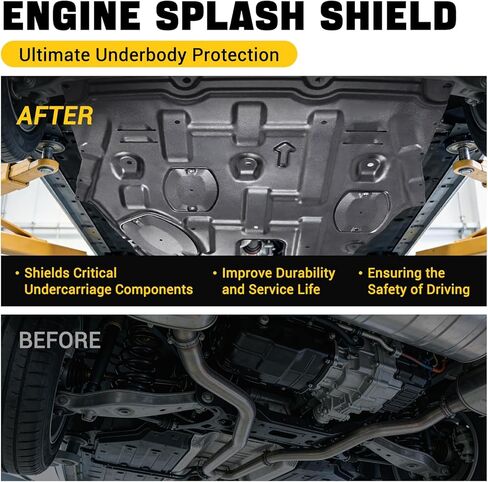 Engine Splash Shield Under Cover for Hyundai Sonata 2020-2023,Front Skid Plate Heavy-Duty Engine Case Guard Under Engine Cover Including Screw Hardware in Kuwait