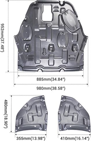 Engine Splash Shield Under Cover for Hyundai Sonata 2020-2023,Front Skid Plate Heavy-Duty Engine Case Guard Under Engine Cover Including Screw Hardware in Kuwait