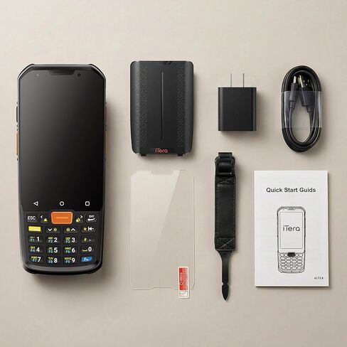 Android 13 Barcode Scanner PDA: HS7 Scan Engine 4" Touchscreen 21-Key Keypad IP66 Rugged 5100mAh Battery with QC 3.0 Fast Charging for Warehouse Logistics P300 in Saudi Arabia